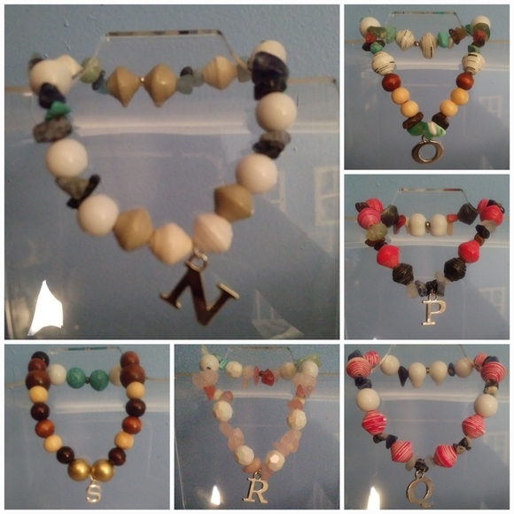 RELISTED INDIVIDUALLY Handmade Monogram Stretch Bracelets - Picture 4 of 5